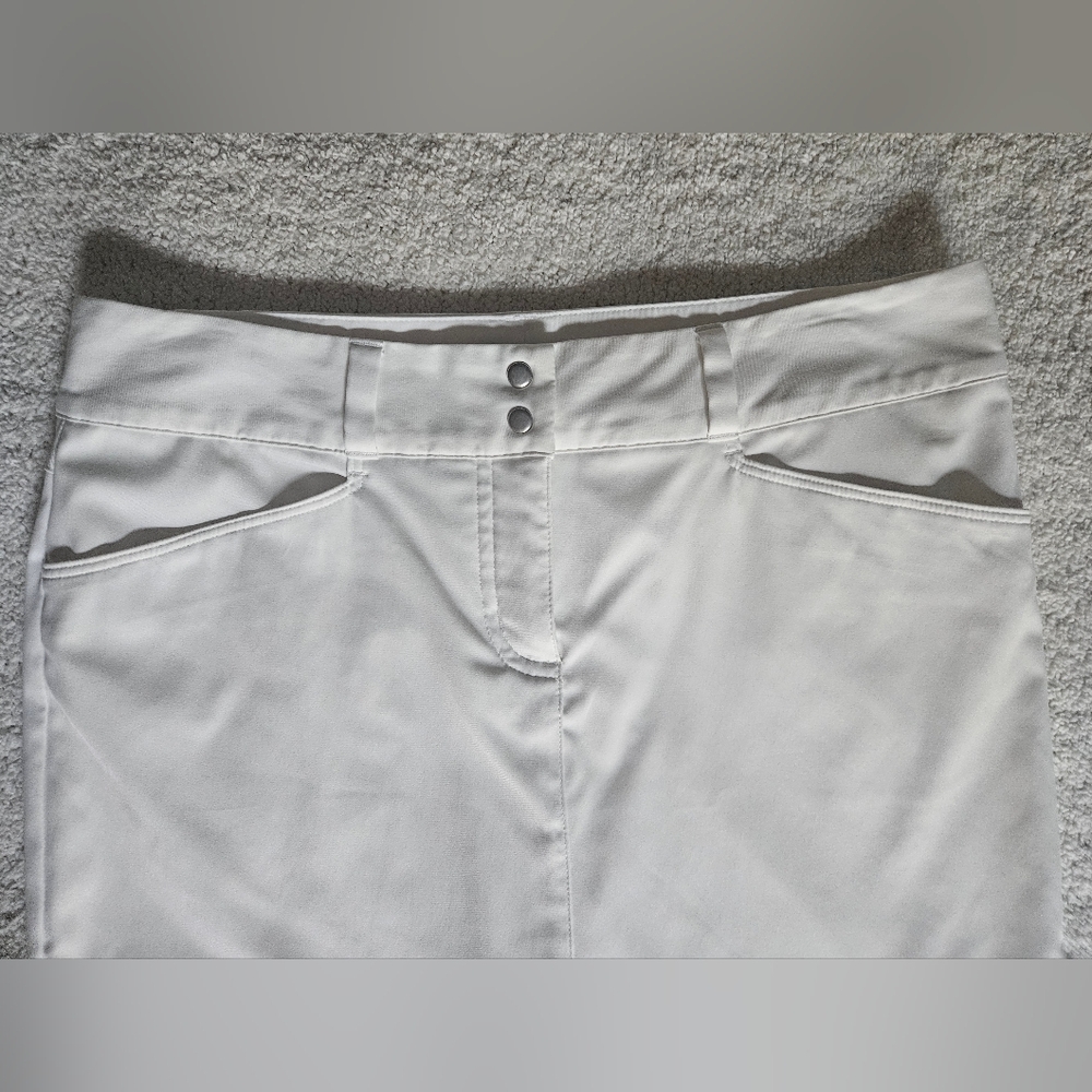 ADIDAS White Athletic Golf Tennis 3-Stripes White Skort | SZ 4 - Picture 8 of 11